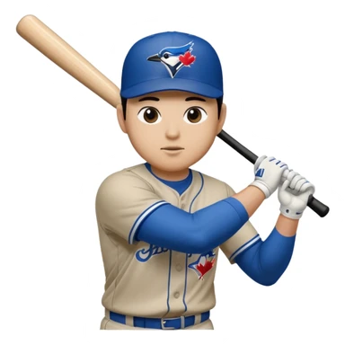 MLB TORONTO BLUE JAYS hitting Ohtani from LA Dodgers with a bat sticker