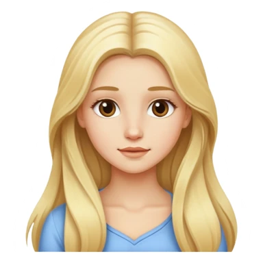 BLONDE GIRL WITH LONG HAIR, VERY PRETTY sticker