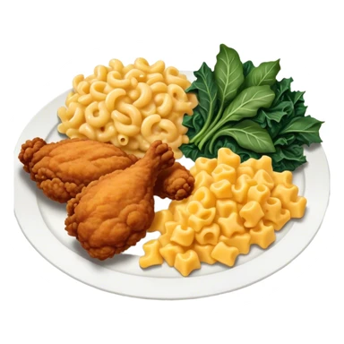 Chicken, mac & cheese collard greens platter sticker