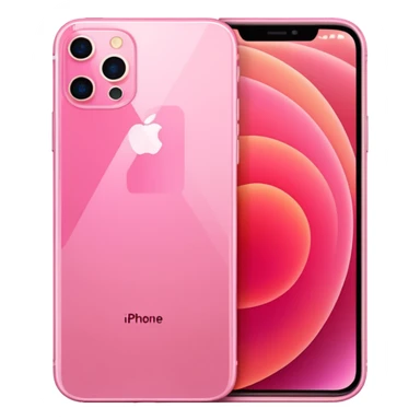 Create me a pink iPhone 17 pro image with the screen in a straight position. png sticker