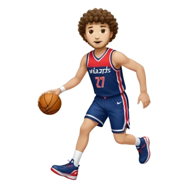 Curly hair short facial hair Washington Wizards Jersey white socks cover up the ankle legs and knees a right arm sleeve on your right arm sticker