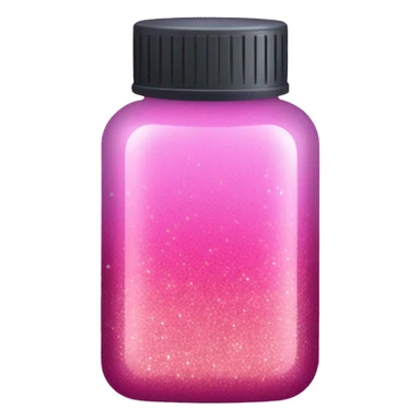 Pink ombre medication bottle with glitter  sticker