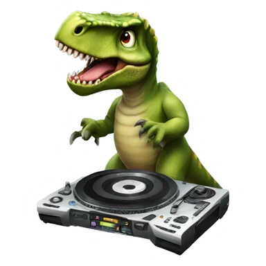 Dinosaur act as a DJ sticker