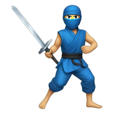 ninja,barefoot,blue-sleeveless-outfit,blue-ninja-mask,running,slashing-sword,nintendo-entertainment-system sticker