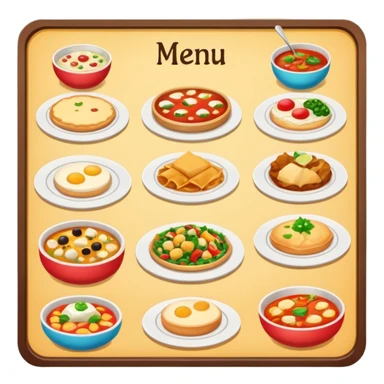 Menu food board sticker