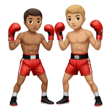 athletes in boxing gloves sticker