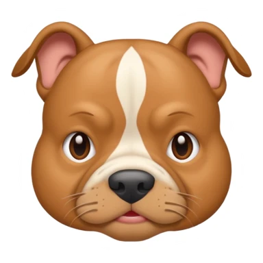 light brown pocket bully facing forwards, head and shoulders sticker