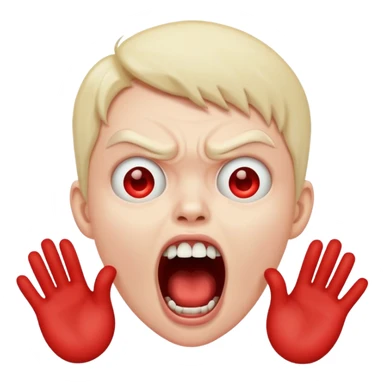 person screaming in fear emoji sticker
