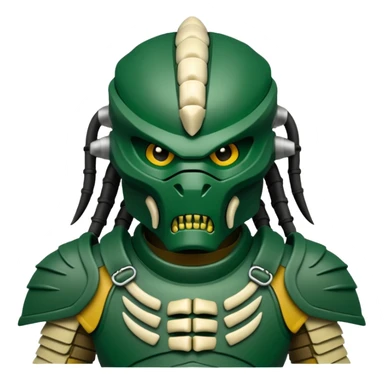 green Predator from movie predator with bone armor sticker