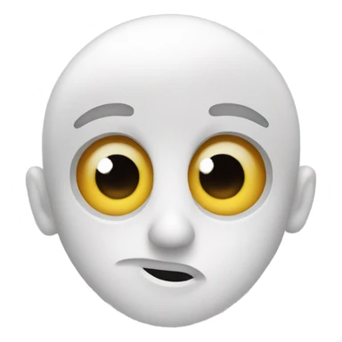 A face with an eye twitching  sticker