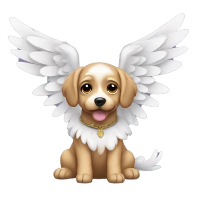 A Yorkshire dog with wings like an angel  sticker