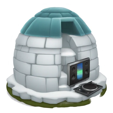 igloo with dj sticker