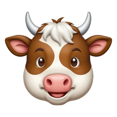 Créame un emojin de una vaca suiza  sticker