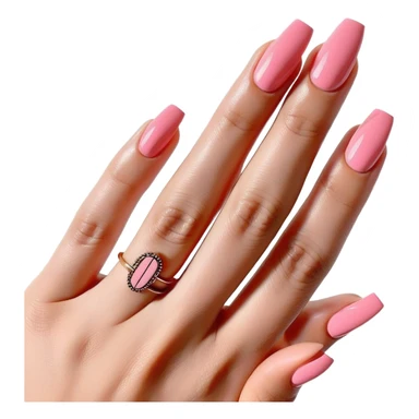new pink nails manicure sticker