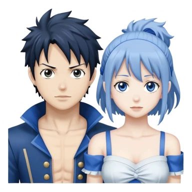 Grey Fullbuster et Juvia Loxar sticker