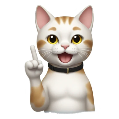 Cat giving the middle finger sticker