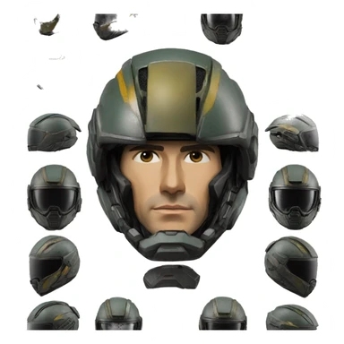 Edge of tomorrow Tom Cruise helmet front view sticker