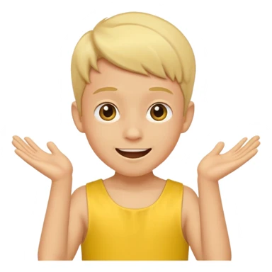 Soccer Player boy dance in yellow dress sticker