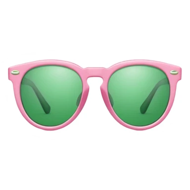 Sunglasses with the number 67 pink and green sticker
