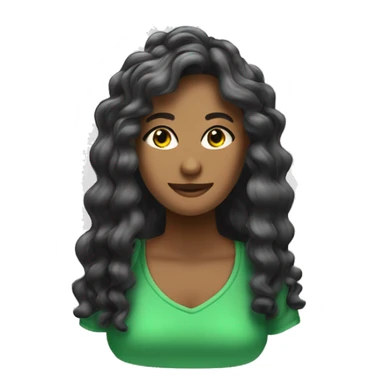 Donna con capelli biondi raccolti nella coda, con camice verde sticker