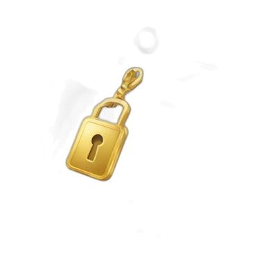 transparent zip-lock bag with white powder inside and a gold key in the middle sticker