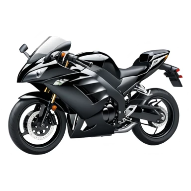 black kawasaki ninja motorcylce sticker