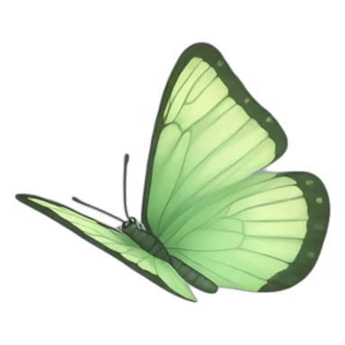 sage green butterfly  sticker