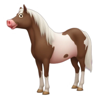 cheval sous un cochon sticker