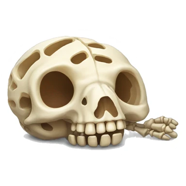 full skeleton dead of a guinea pig  sticker