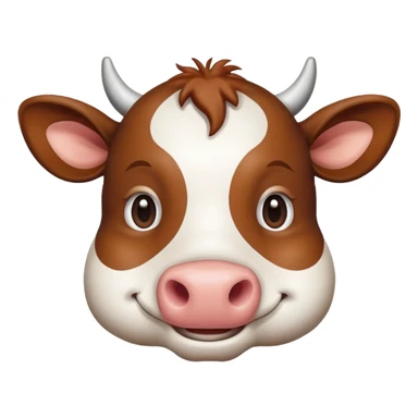 smiling cow sticker