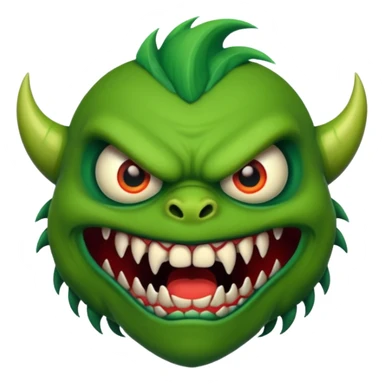 Monster with scary eyes sticker