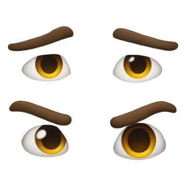 Eyes by side judging serious expression on emoji sticker