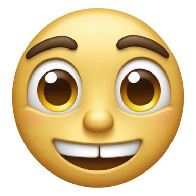 Pretending to be happy face sticker