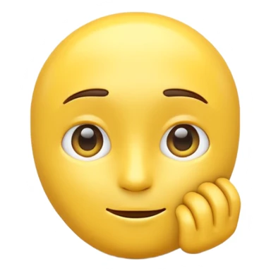 Thoughtful emoji sticker