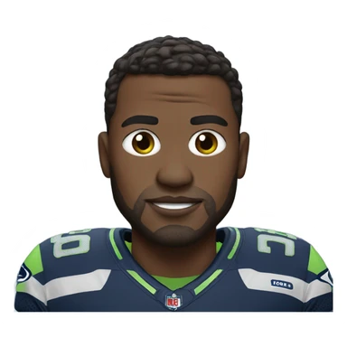 Man wearing Seahawks jersey sticker