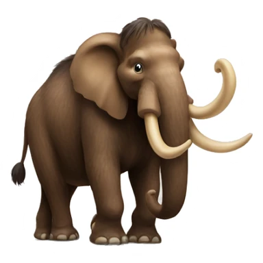 a mammoth with a German flag in his hand sticker