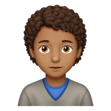 Menino de pele morena de olho castanho meio preto e cabelo cacheados mais nem tanto sticker