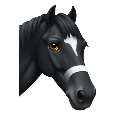 Black horse with a white stripe on his face sticker
