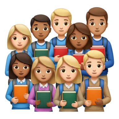 estudiantes en clase sticker