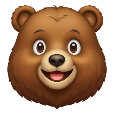 Bear smiling sticker