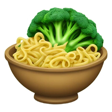 Pasta with broccoli in bowl  sticker