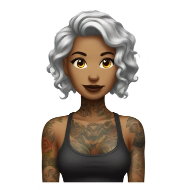 tattooed woman very attractive sticker