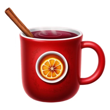 mulled wine emoji in red mug sticker
