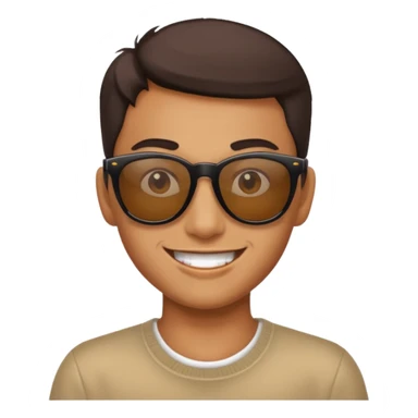 Naughty looking smile with sunglass sticker