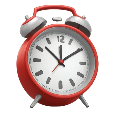 red alarm clock ringing sticker