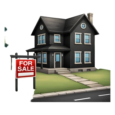 pic of house with for sale sign in yard, next to a bank sticker