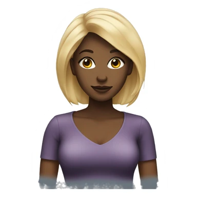 Pretty black lady with blonde hair  sticker