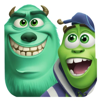 Mike wazowski sulley face meme sticker