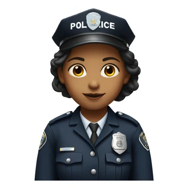 girl work in police sticker