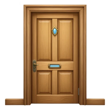 open wooden door sticker